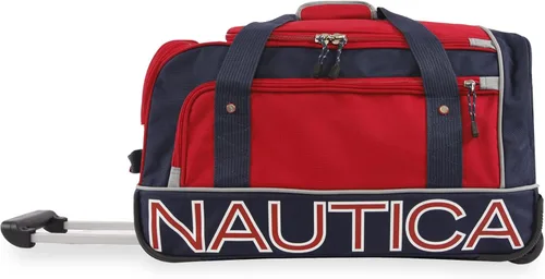 Vista 4 de NAUTICA Submariner - Bolsa rodante de 22 pulgadas color rojoazul marino Rojoazul marino Submariner - Lona rodante de 22 pulgadas