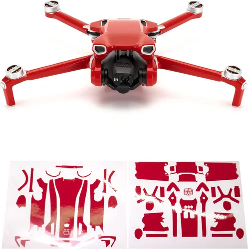 Vista 9 de WRAPGRADE Pegatinas de piel compatibles con DJI Mini 3 Unidad principal (verde militar)