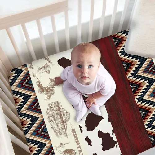 Vista 3 de Juego de ropa de cama personalizada para cuna para bebé, niño, juego de ropa de cama de cuna personalizada con nombre, ropa de cama de 2 piezas