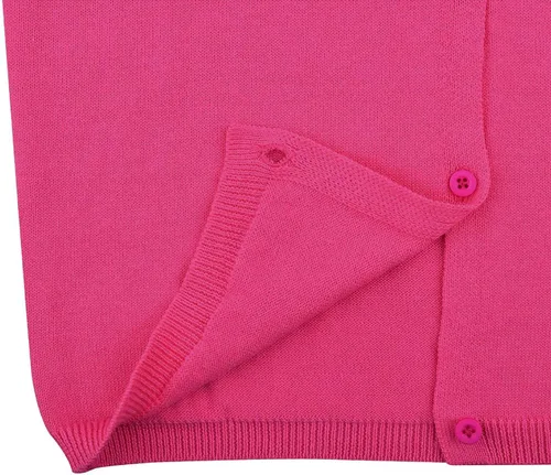Vista 3 de GSVIBK Cárdigan de algodón de manga larga con botones para niñas y bebés, suéter de cuello redondo, suéter de uniforme