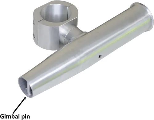 Vista 7 de Soporte de varilla de aluminio con abrazadera única en ajuste 1.5 ", 1.875 ", 2 "pulgadas horizontal o vertical Torre de barco de pesca/poste