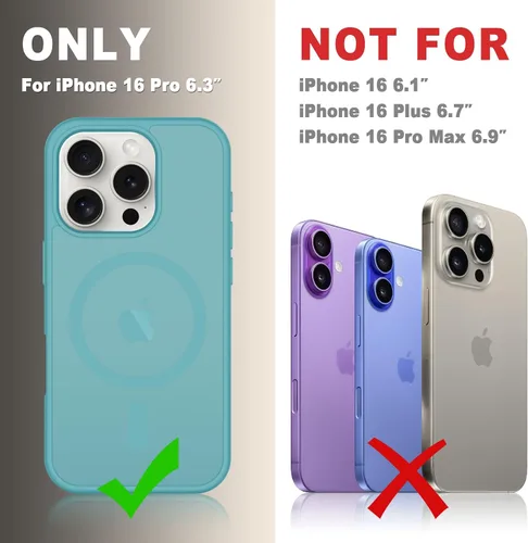 Vista 952 de Funda para Google Pixel 10 Pro XL, cubierta magnética mate, color negro Fit for MagSafe, Screen Protector included, Shockproof Military Grade