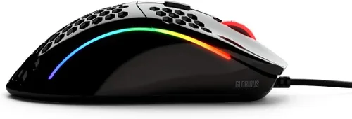 Vista 3 de Glorious Gaming Mouse - Glorious Model D Honeycomb Mouse - Mouse de PC RGB superligero - 240oz - Mouse negro brillante con cable