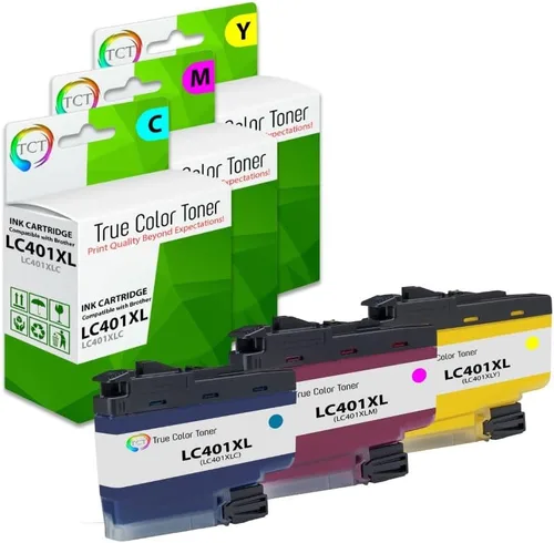 Vista 9 de TCT Paquete de 4 cartuchos de tinta, repuesto compatible para Brother LC401XL Series, alto rendimiento, funciona con Brother MFC-J1010 J1012 J1170