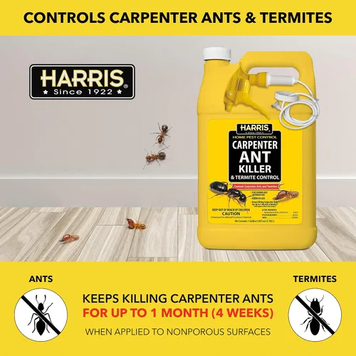 Vista 2 de Harris Tratamiento de control de hormigas carpinteras y termitas, mata al contacto, fórmula inodora y sin manchas, 128 oz