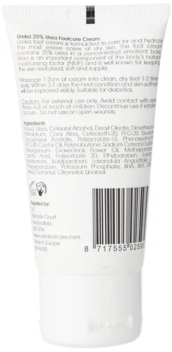 Vista 3 de Ureka Crema para el cuidado de pies con urea al 25% - 1.7 fl oz - Para pieles excesivamente secas