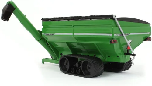 Vista 4 de Spec Cast 1/64 Green Unverferth 1120 Carro de grano con orugas UBC-018
