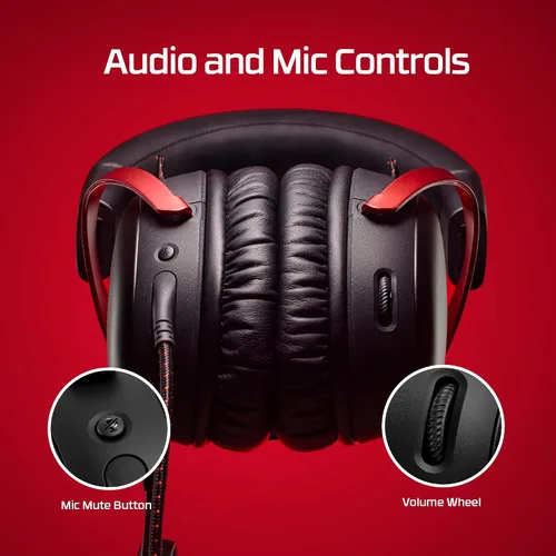 Vista 6 de HyperX Cloud III - Auriculares para juegos con cable, PC, PS5, Xbox Series XS, controladores en ángulo de 2.087 in, DTS, espuma viscoelástica, marco