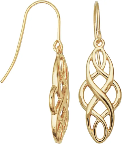 Vista 2 de Amazon Essentials Aretes colgantes de plata de ley con nudo celta oxidado (anteriormente colección Amazon)