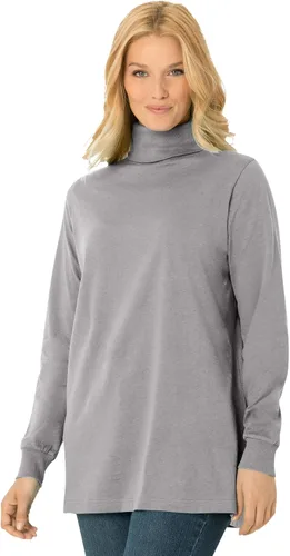 Vista 25 de Camisa algodón, cuello de tortuga, talla grande, Perfecta, para mujer. Banana
