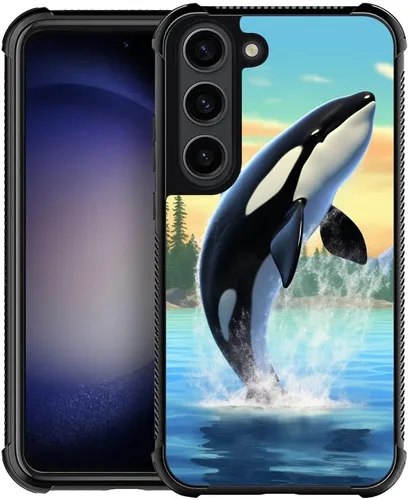 Vista 48 de Funda compatible con Samsung Galaxy S23, diseño de elefantes africanos, diseño increíble a prueba de golpes, antiarañazos, carcasa trasera