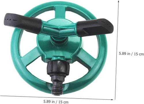 Vista 8 de Wakauto Automatic Rotating Lawn Sprinkler Spray Mode Garden Watering Tool with Stable Base for Vegetable and Above Ground Irrigation