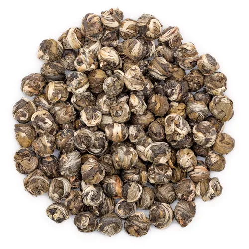Vista 8 de Oriarm Bi Tan Piao Xue - Té verde jazmín hojas sueltas – Hojas de té verde chino con flores de jazmín – Yuqian 3er grado – 3.53 onzas (3.53 onzas)