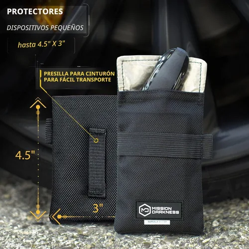 Vista 3 de Mission Darkness Faraday - Bolsa para llaveros, protección de dispositivos para llaves inteligentes "Always On" para propietarios de automóviles
