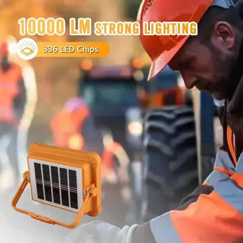 Vista 9 de Luz de trabajo recargable portátil solar, 16500 mAh, 120 W, batería de inundación magnética, luz de trabajo de 10000 lm, luces LED para exteriores