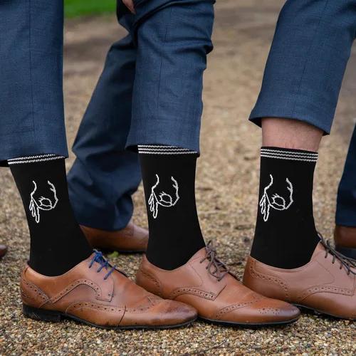 Vista 6 de Circle Game Meme Dress Socks Novelty Funny Socks Groomsmen Socks Crazy Socks Crew Socks