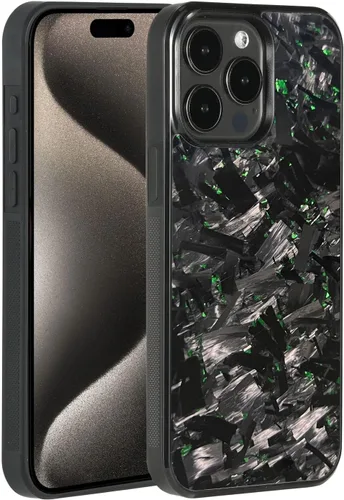 Vista 15 de Grip Series - Funda para iPhone 15 con fibra de carbono forjada real, diseño de bordes agarres, compatible con carga inalámbrica, compatible