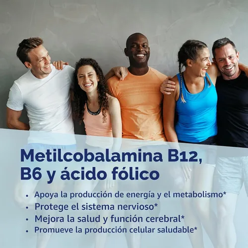 Vista 6 de Superior Source No Shot Vitamina B12 Metilcobalamina (1000 mcg), B6, ácido fólico, tabletas microlingües de disolución rápida, 60 unidades, aumenta