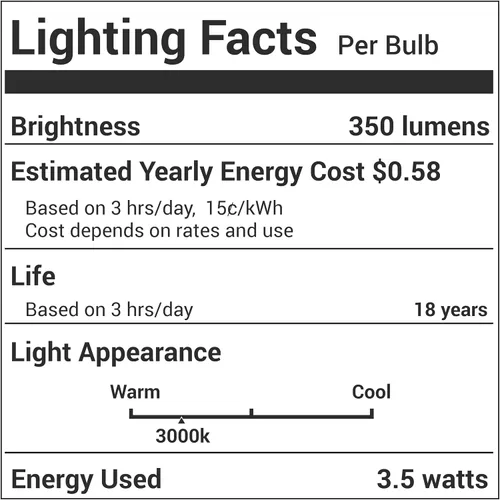 Vista 9 de BlueStars WE05X20431 Bombilla LED para tambor de secadora 3.5W 120V E12 Base de candelabro 3000K blanco cálido - Para GE Whirlpool Kenmore