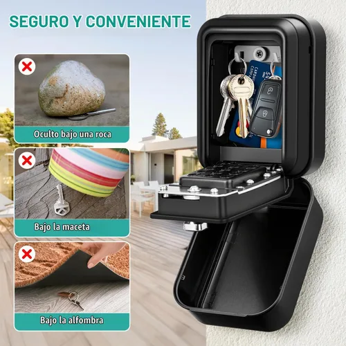 Vista 2 de Caja de bloqueo de llave portátil, caja de seguridad para llaves