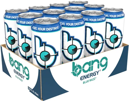 Vista 3 de Bang Energy - Bebida energética sin azúcar, 16 onzas, Blue Razz (paquete de 12) Paquete de 12