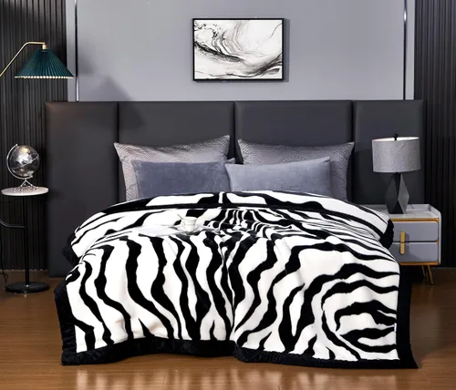 Vista 13 de LGYKUMEG Manta de visón coreano para sofá de 59 x 79 pulgadas, manta reversible de 2 capas Raschel para cama individual