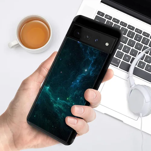 Vista 6 de CARLOCA Funda compatible con Google Pixel 7 Pro, increíble diseño de patrón de luz espacial nebulosa para niñas y niños, a prueba de golpes