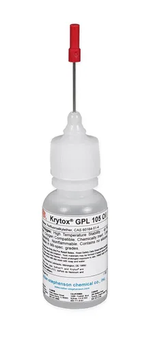 Vista 2 de MSD050101 Chemours Krytox Modle GPL105 Aceite industrial, botella de 1 onza