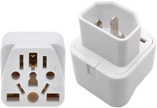 Vista 25 de Toptekits - Paquete de 2 adaptadores universales de enchufe de viaje, tipo B de EE. UU., convertidor de enchufe internacional a Estados Unidos Blanco