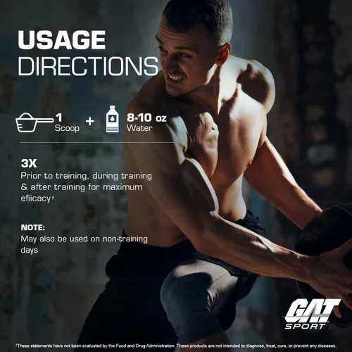 Vista 6 de GAT SPORT Flexx EAA + Hydration, aminoácidos esenciales avanzados, 30 porciones (Blue Razz)