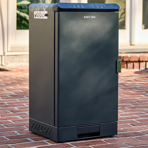 Vista 11 de EAST OAK Ahumador eléctrico de 30 pulgadas para exteriores Humos hasta 6 veces más largos en una sola carga Cargador de virutas lateral