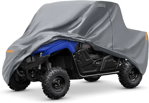 Vista 11 de Cubierta impermeable para UTV compatible con Polaris, cubierta para exterior de 6 capas con ventilaciones de aire, cremallera en la puerta
