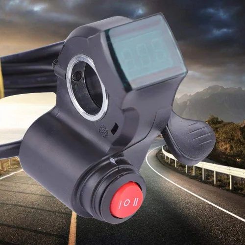 Vista 2 de Tbest Acelerador de pulgar, acelerador con pantalla, conjunto de control de velocidad del acelerador de pulgar de 12 V 99 V para scooter eléctrico