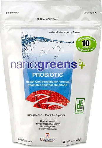 Vista 10 de Biopharma Scientific NanoGreens + Polvo de verduras probióticas