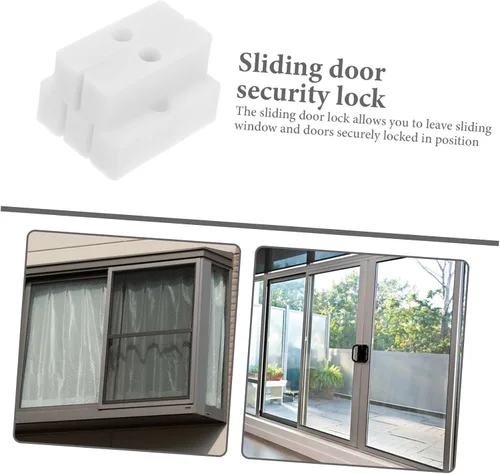 Vista 4 de DOITOOL Cerraduras de ventana 10 Uds. Tapón de ventana Cerradura de puerta corredera Barra de seguridad Ventana de seguridad Barra de bloqueo
