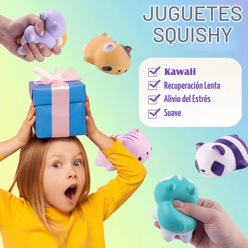 Vista 6 de Anboor 6 piezas de gato perro koala panda squishies juguetes