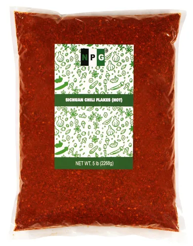 Vista 9 de NPG Copos de chile Sichuan de 16 onzas, copos de pimiento rojo triturado