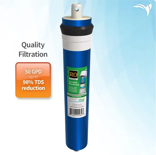 Vista 3 de AQUATICLIFE 50 GPD Cartucho de repuesto de filtro de membrana para sistemas de filtración de agua de desionización de ósmosis inversa