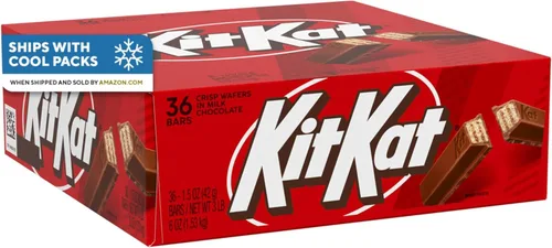 Vista 10 de Kit Kat - Barras de caramelo de chocolate con leche y oblea, 1.5 onzas (36 unidades) Crisp Wafers Covered in Milk Chocolate, Kosher, Individually