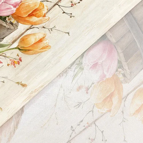 Vista 6 de Wathon Bonita cortina de ducha de conejo de Pascua, juego de decoración de baño con mariposa floral, tela de tela, juego de decoración de baño