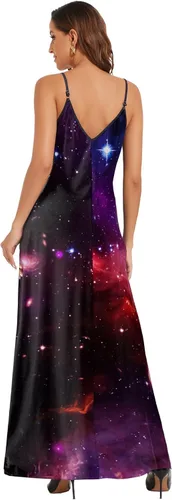 Vista 4 de shengfan Vestido largo de talla grande para mujer, holgado, estampado, ajustable, africano, con bolsillos