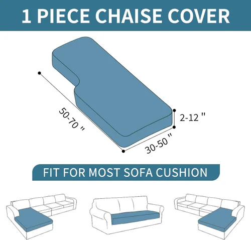Vista 3 de XINEAGE Funda de diván para sofá en forma de L, fundas de sofá modular para mascotas, funda de asiento de sofá antideslizante lavable, fundas