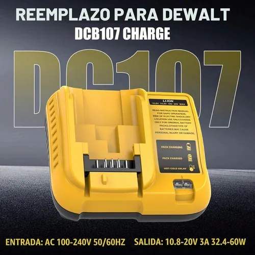 Vista 3 de 2 paquetes de repuesto para batería Dewalt 20V/60V Flexvolt y cargador