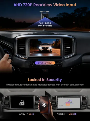 Vista 6 de ATOTOZONE A5L - Radio de coche de doble DIN Android en el tablero estéreo para automóvil con CarPlay/Android Auto, seguimiento