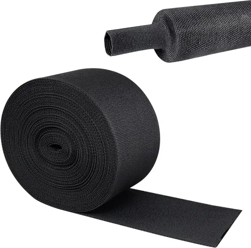 Vista 36 de Tubo de tela trenzada termorretráctil 2 en 1, ajuste ideal para manguera/cable/alambre de forma irregular (1-1/8 pulgadas, 14 pies)