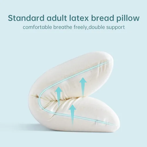Vista 5 de JOTOM Almohada Talalay 100% natural de látex para dormir, almohada Queen de lujo para dormir de lado, espalda y estómago, funda de algodón