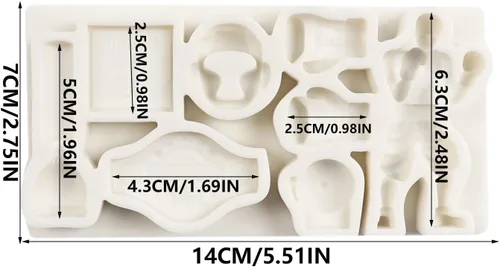 Vista 2 de QSL004 - Molde de silicona para deportes de boxeo, guantes de boxeo, moldes de fondant para decoración de pasteles, chocolate, cupcakes, pasta