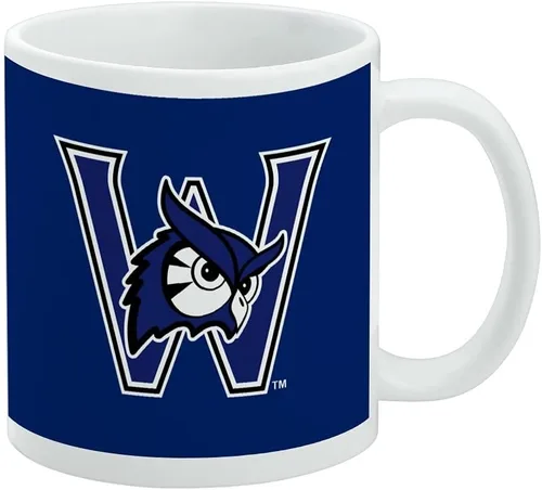 Vista 237 de Taza de cerámica con el logotipo principal de la Universidad Rider, taza de regalo novedosa para café, té y bebidas calientes, 11oz, blanca