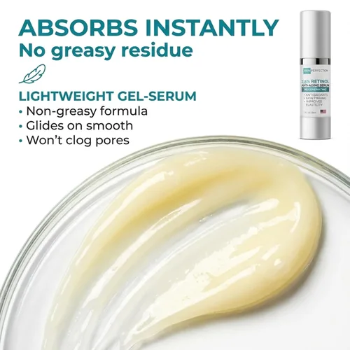 Vista 10 de Skin Perfection 2% gel de retinol renovador suero antienvejecimiento que desafía la edad, reduce las líneas finas alisando la superficie facial