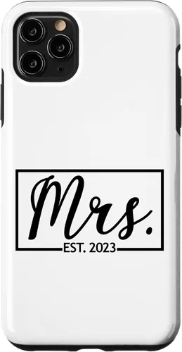 Vista 13 de iPhone 16 Mrs. Est. 2023 Casado luna de miel esposa señor a juego caso de boda